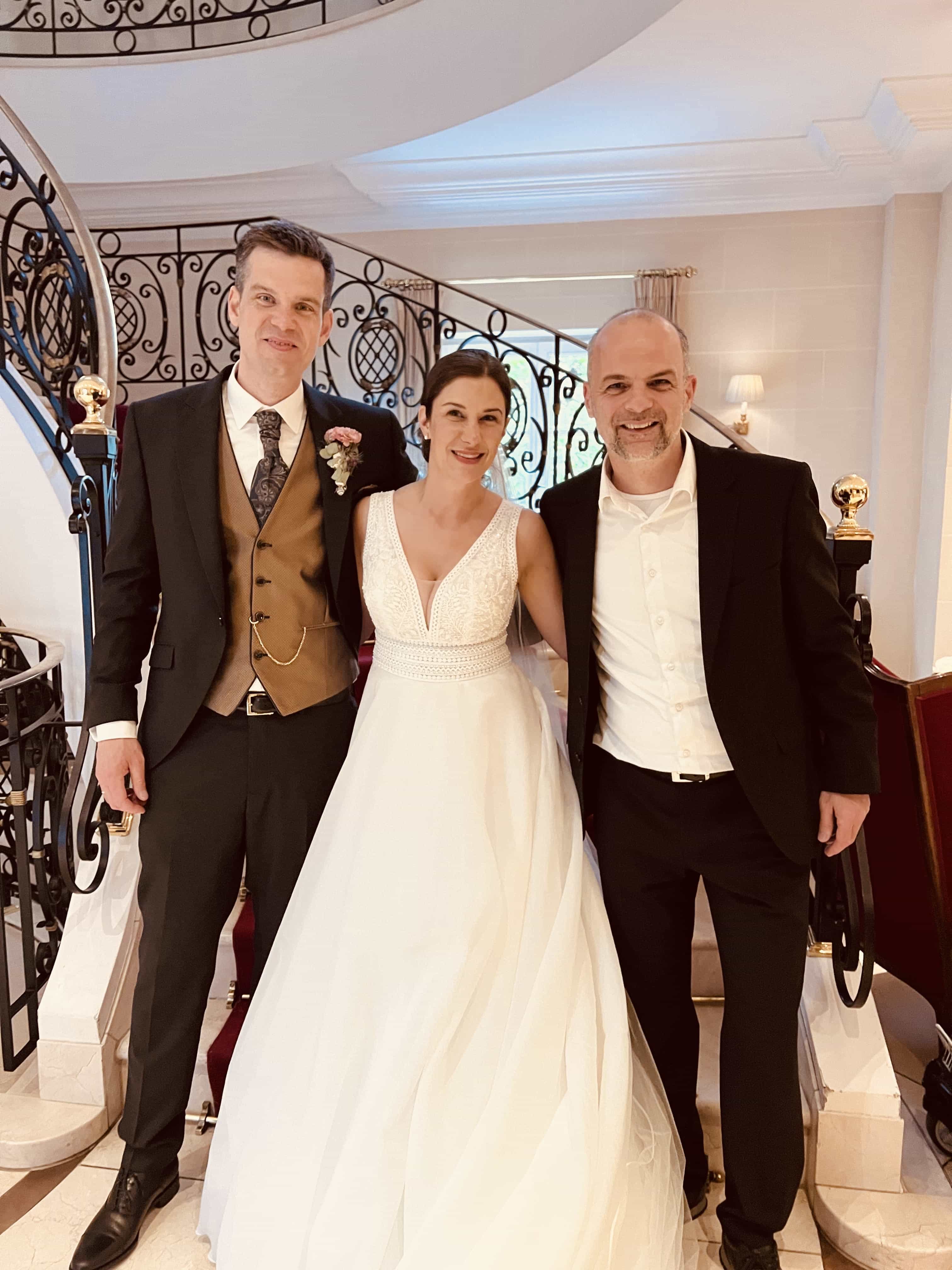 Das Hochzeitspaar Alessa und Jonathan bei DJ-Postupa